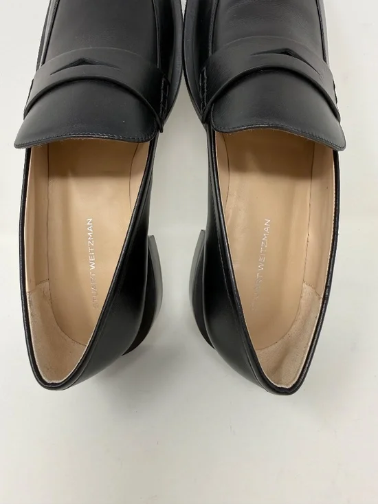 New Stuart Weitzman Emi Penny Loafer Black Leather Sz 8 - Picture 12 of 14
